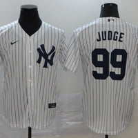 Men's New York Yankees Aaron Judge #99 White Replica Baseball Jersey1