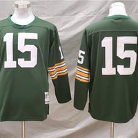 Men's Green Bay Packers Bart Starr Mitchell & Ness Green Legacy Replica Player Jersey1