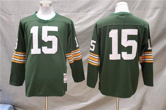 Men's Green Bay Packers Bart Starr Mitchell & Ness Green Legacy Replica Player Jersey1