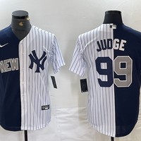 Men's New York Yankees Aaron Judge #99 Navy/White Replica Player Jersey1