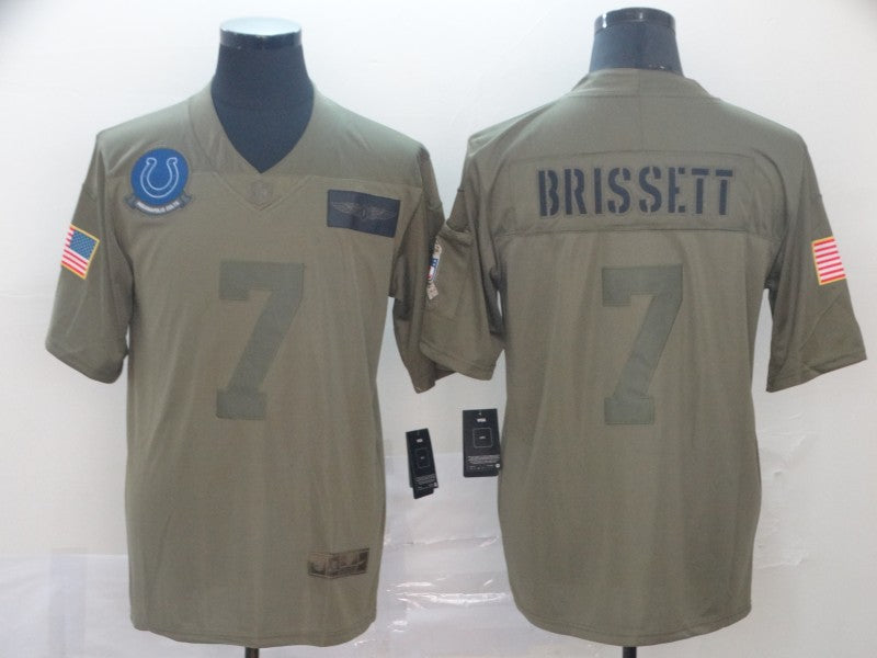 Men's Indianapolis Colts Jacoby Brissett Brown Game Jersey1