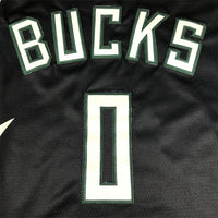 Men's Milwaukee Bucks Damian Lillard #0 Black Fast Break Player Jersey1 - Statement Edition