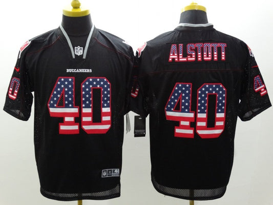 Men's Tampa Bay Buccaneers Mike Alstott #40 Black Game Jersey1