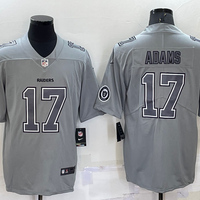 Men's Las Vegas Raiders Davante Adams #17 Gray Atmosphere Fashion Game Jersey1