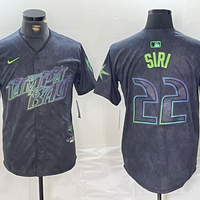 Men's Tampa Bay Rays Jose Siri #22 Charcoal 2024 City Connect Limited Player Jersey1