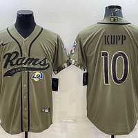 Men's Los Angeles Rams Cooper Kupp #10 Olive 2022 Salute To Service Limited Jersey1 Joint Edition