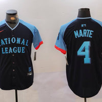Men's National League Ketel Marte #4 Navy 2024 MLB All-Star Game Limited Player Jersey1