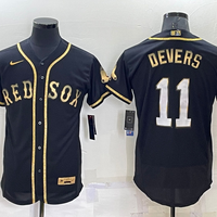 Men's Boston Red Sox Rafael Devers #11 Black Replica Baseball Jersey1