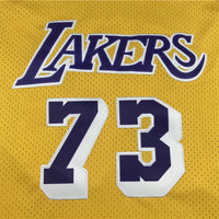 Men's Los Angeles Lakers Dennis Rodman Classics Swingman Jersey1 - Retro Yellow