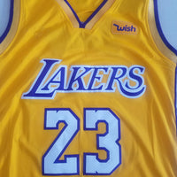 Men's Los Angeles Lakers LeBron James #23 NBA Yellow Swingman Jersey1