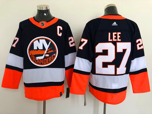 Men's New York Islanders Anders Lee #27 Black Player Game Jersey1