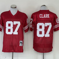 Men's San Francisco 49ers Dwight Clark Mitchell & Ness Scarlet Legacy Replica Player Jersey1