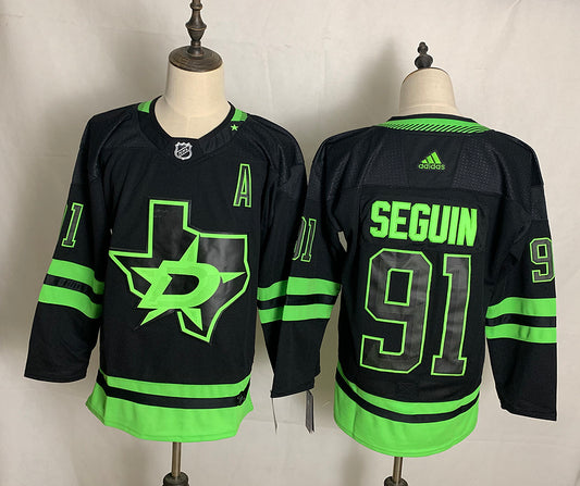Men's Dallas Stars Tyler Seguin #91 Black Alternate Primegreen Authentic Pro Player Jersey1