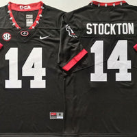 Men's Georgia Bulldogs Gunner Stockton #14 Black Player Jersey