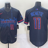 Men's Toronto Blue Jays Bo Bichette #11 Black 2024 City Connect Limited Player Jersey