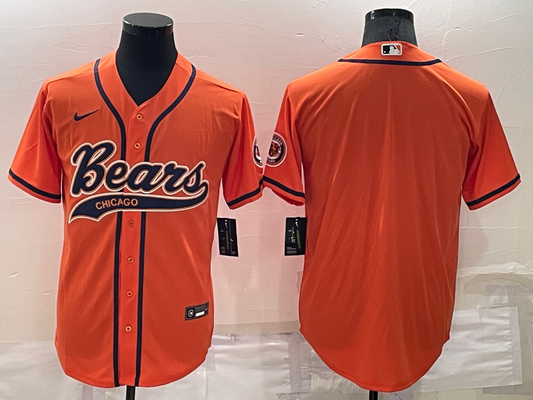 Men's Chicago Bears Orange Blank Jersey1