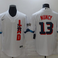 Men's Los Angeles Dodgers Max Muncy #13 White All Star Player Jersey1