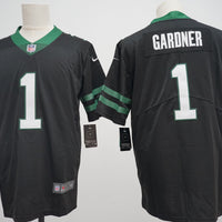 Men's New York Jets Ahmad Sauce Gardner #1 Black Game Jersey