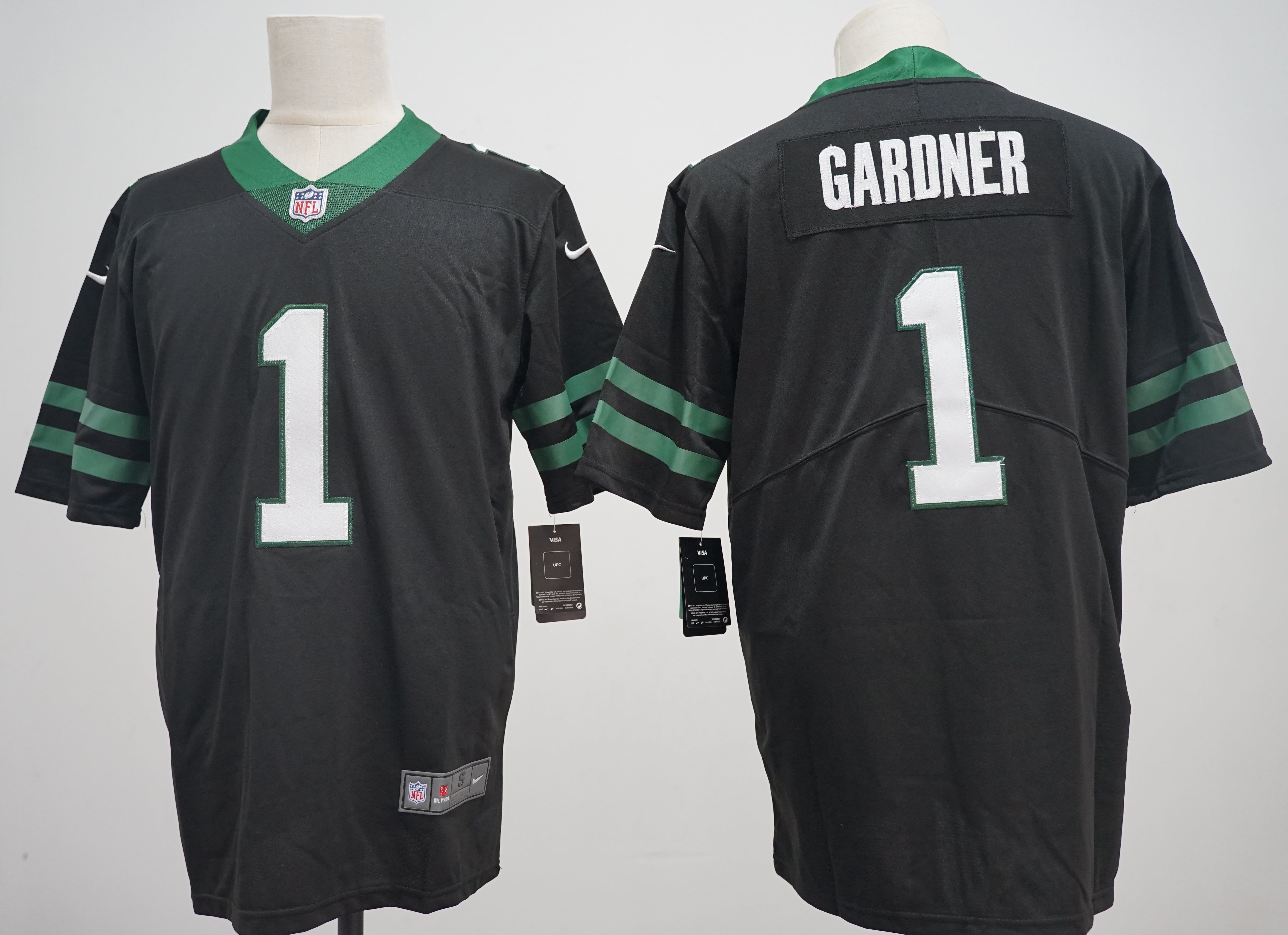 Men's New York Jets Ahmad Sauce Gardner #1 Black Game Jersey