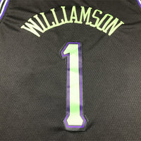 Men's New Orleans Pelicans Zion Williamson #1 Black 2023/24 Swingman Jersey1 - City Edition