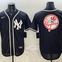Men's New York Yankees Fashion Black Out Replica Game Jersey