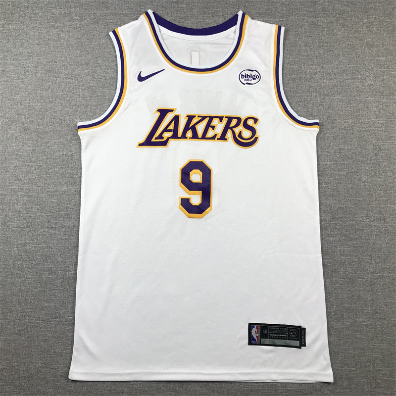 Men's Los Angeles Lakers Bronny James #9 White Swingman Player Jersey1 - Association Edition