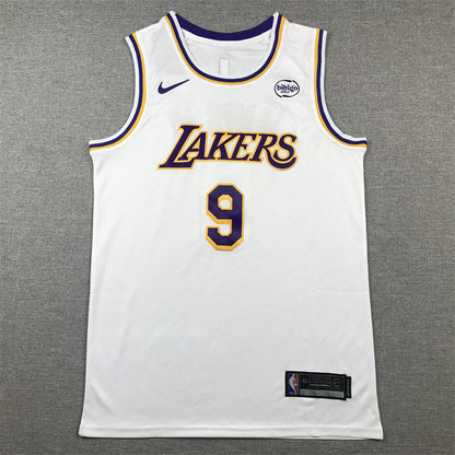 Men's Los Angeles Lakers Bronny James #9 White Swingman Player Jersey1 - Association Edition