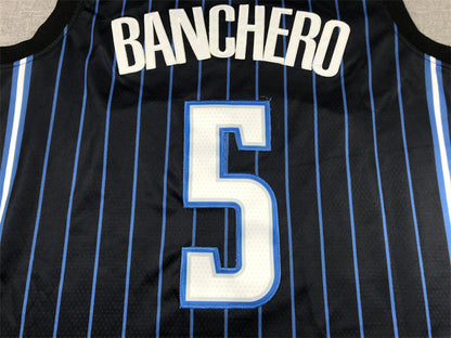 Men's Orlando Magic Paolo Banchero #5 Black 2022/23 Swingman Jersey1 - Icon Edition