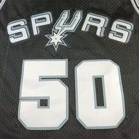Men's San Antonio Spurs David Robinson Black Big & Tall Hardwood Classics Jersey1