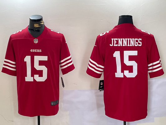 Men's San Francisco 49ers Jauan Jennings #15 Scarlet Game Jersey1