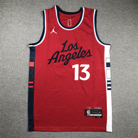 Men's LA Clippers Paul George #13 Red Swingman Player Jersey1