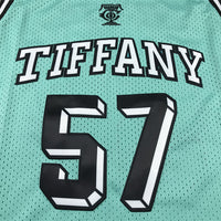 Men's Tiffany & Co #57 Mitchell & Ness Teal Basketball Jersey