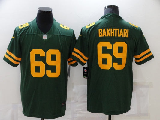 Men's Green Bay Packers David Bakhtiari #69 Green Game Player Jersey1