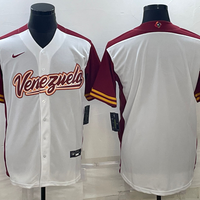 Men's 2023 World Baseball Classic Venezuela White Blank Jersey1