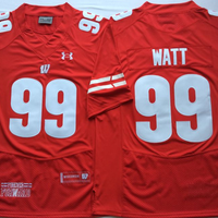 Men's Wisconsin Badgers J.J. Watt #99 Red Player Jersey