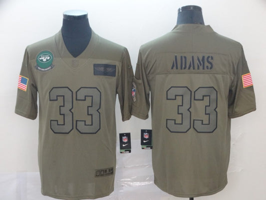 Men's New York Jets Jamal Adams #33 Brown Game Jersey1