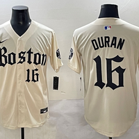 Men's Boston Red Sox Jarren Duran #16 Cream Replica Player Jersey