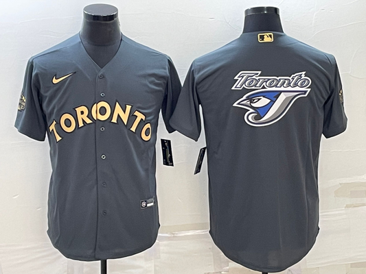 Men's Toronto Blue Jays Gray Replica Player Jersey1