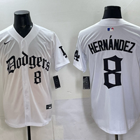 Men's Los Angeles Dodgers Enrique Hernandez #8 White Alternate Player Jersey