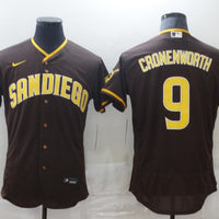 Men's San Diego Padres Jake Cronenworth #9 Brown Stitched Jersey1