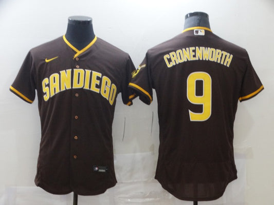 Men's San Diego Padres Jake Cronenworth #9 Brown Stitched Jersey1