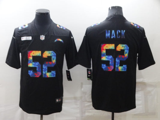 Men's Los Angeles Chargers Khalil Mack #52 Black Player Game Jersey1