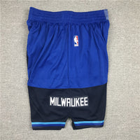 Men's Milwaukee Bucks Blue/Navy City Edition Basketball Shorts1