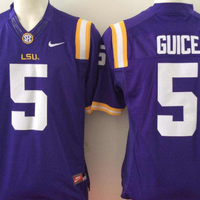 Men's LSU Tigers Derrius Guice #5 Purple Player Game Jersey