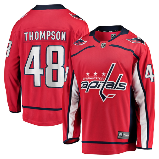 Men's Washington Capitals Logan Thompson #48 Fanatics Red Home Breakaway Player Jersey