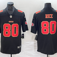 Men's San Francisco 49ers Jerry Rice #80 Black Fashion Game Jersey1