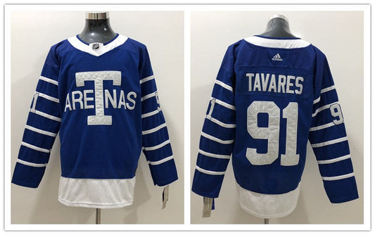 Men's Toronto Maple Leafs John Tavares #91 Blue Player Game Jersey1