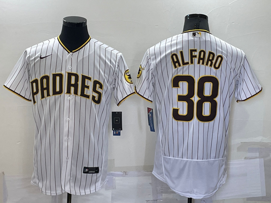 Men's San Diego Padres Jorge Alfaro #38 White Stitched Jersey1