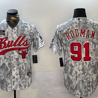Men's Chicago Bulls Dennis Rodman #91 Arctic Camo 2024 Salute to Service Limited Player Jersey