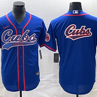 Men's Chicago Cubs1 Blue Replica Player Jersey